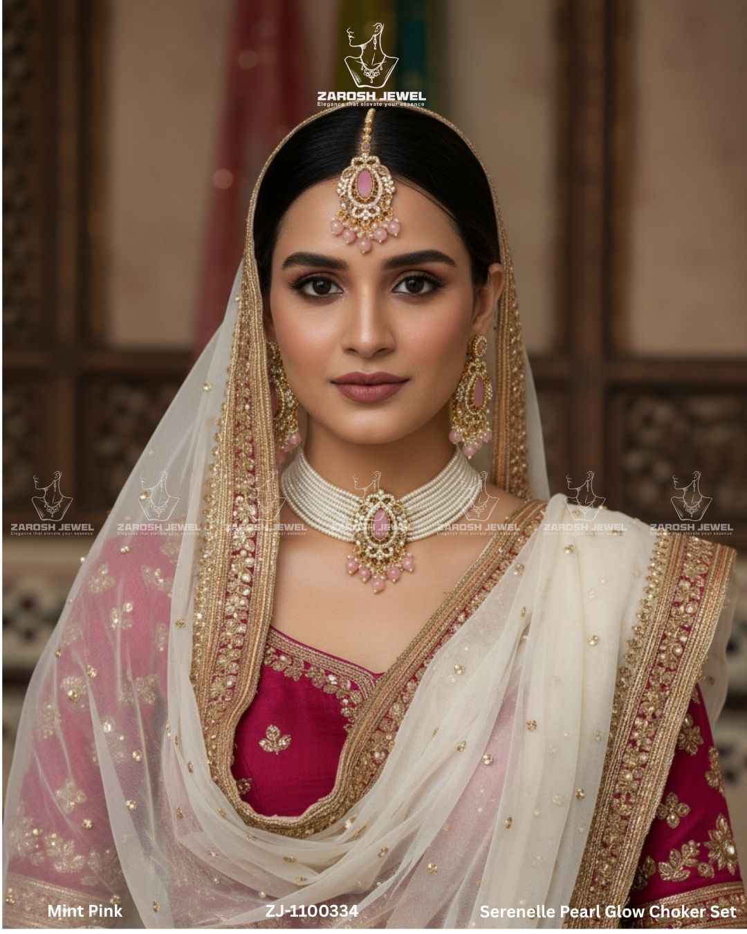 Serenelle Pearl Glow Choker Set | ZAROSH JEWEL