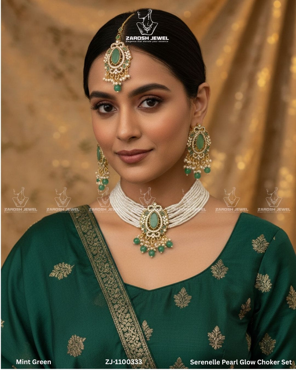 Serenelle Pearl Glow Choker Set | ZAROSH JEWEL