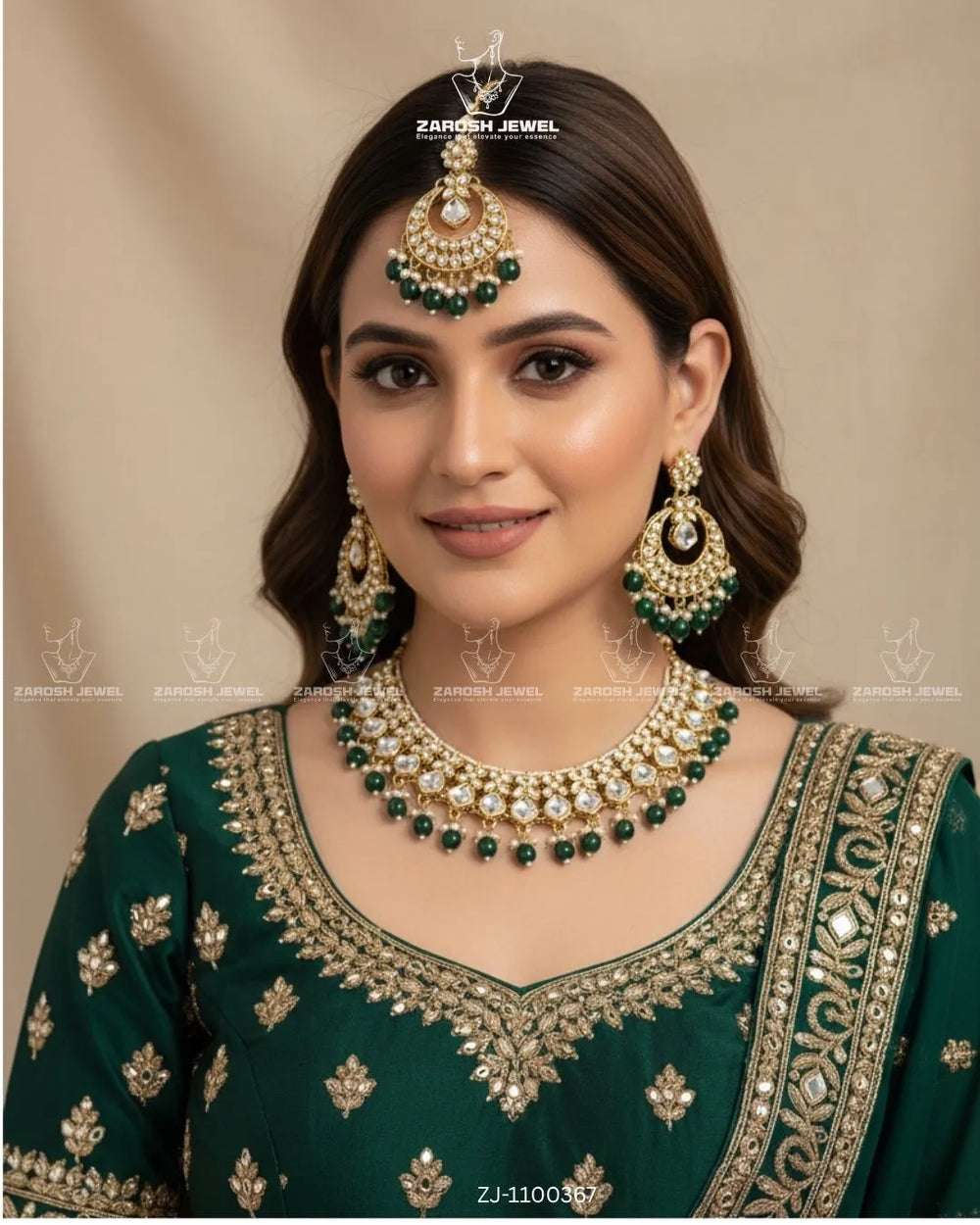 Aaliyah Kundan Necklace Set | ZAROSH JEWEL