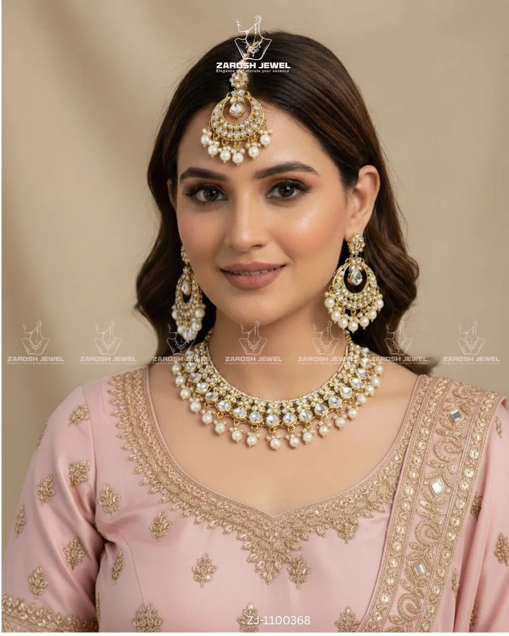 Aaliyah Kundan Necklace Set | ZAROSH JEWEL