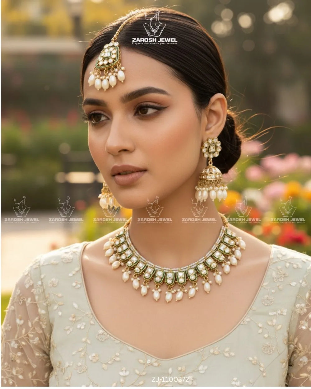 Sahar Kundan Necklace Set | ZAROSH JEWEL