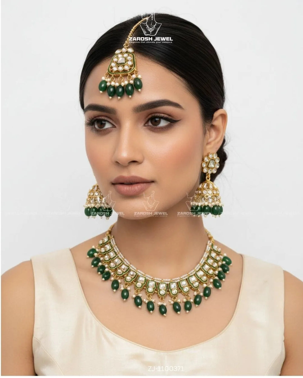 Sahar Kundan Necklace Set | ZAROSH JEWEL