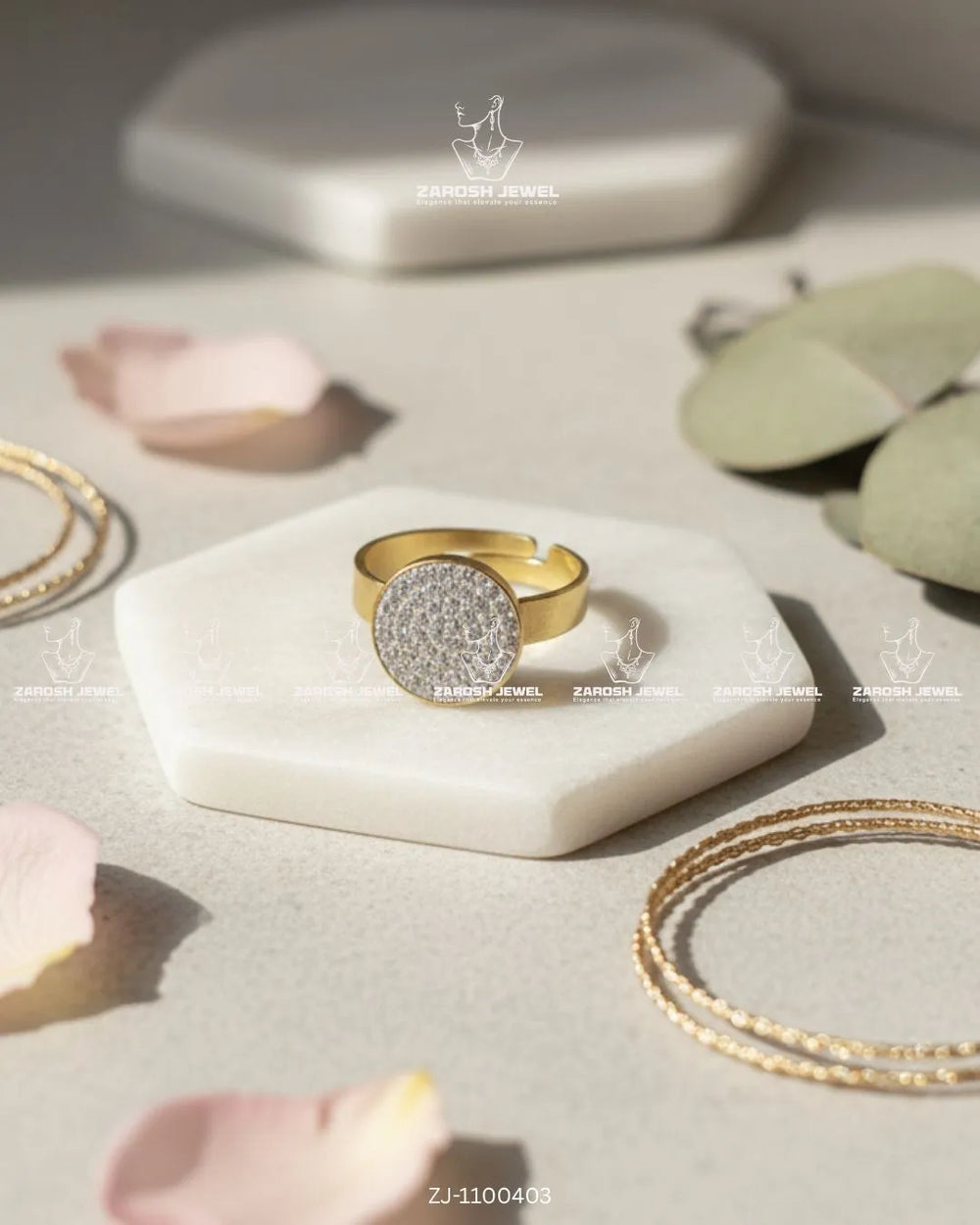 Chameli Pave Ring | ZAROSH JEWEL