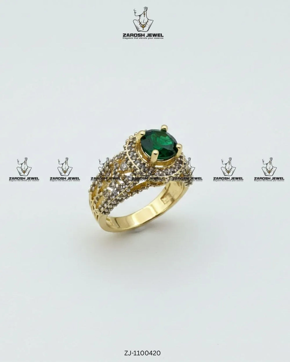 Mehfil Royal Ring | ZAROSH JEWEL Green