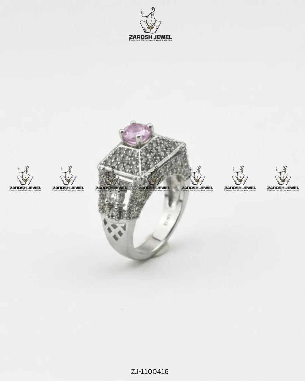 Meenar Estate Ring | ZAROSH JEWEL Mint Pink