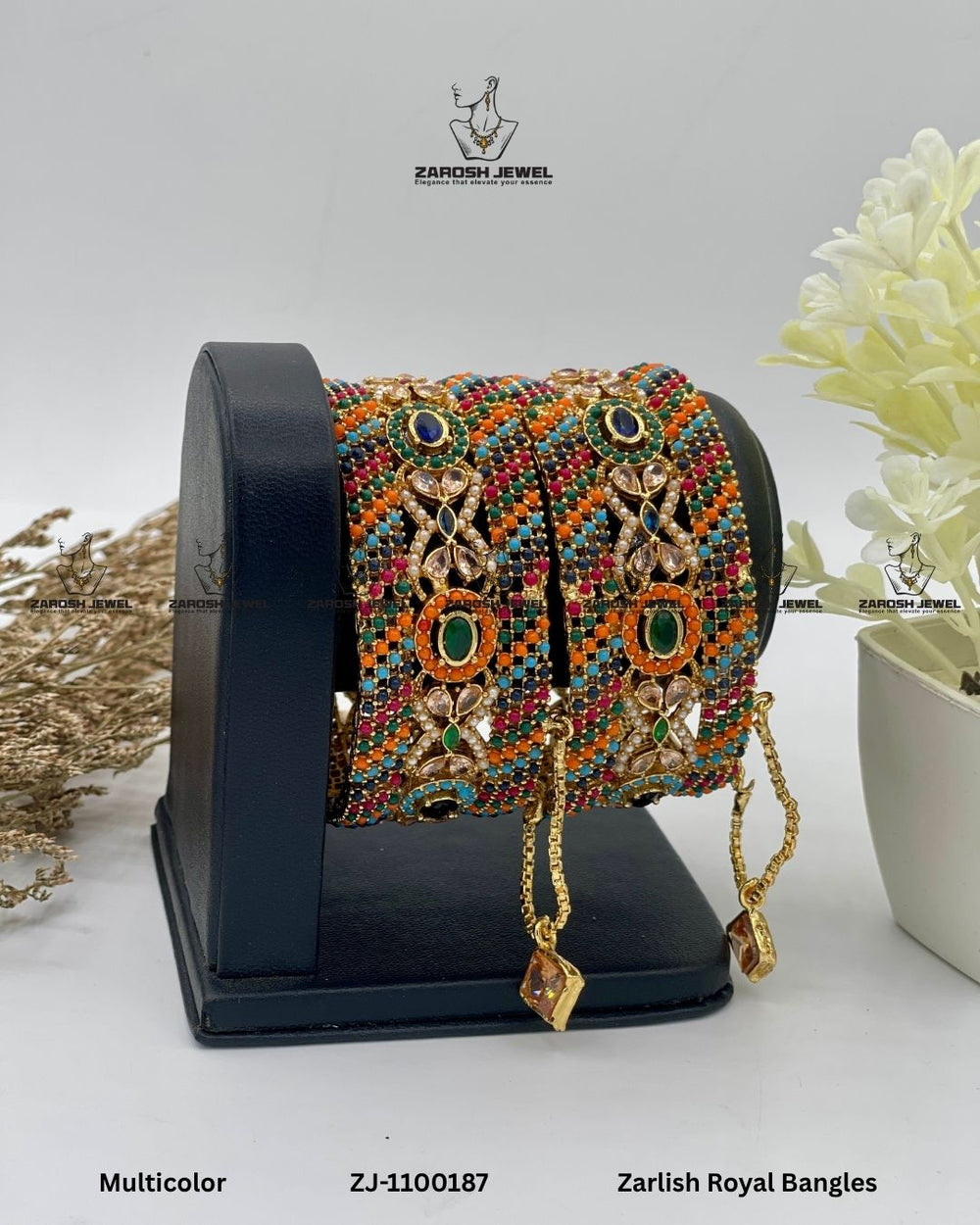 Zarlish Royal Bangles Openable | ZAROSH JEWEL Multi