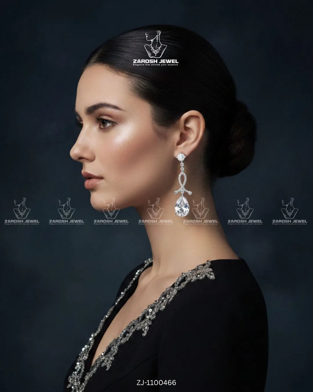 Lutf-e-Naz Drop Earrings | ZAROSH JEWEL