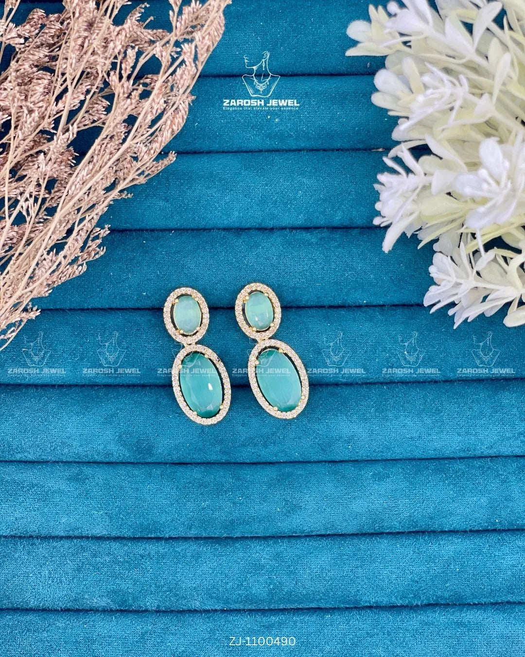 Zar Oval Drops | ZAROSH JEWEL Turquoise