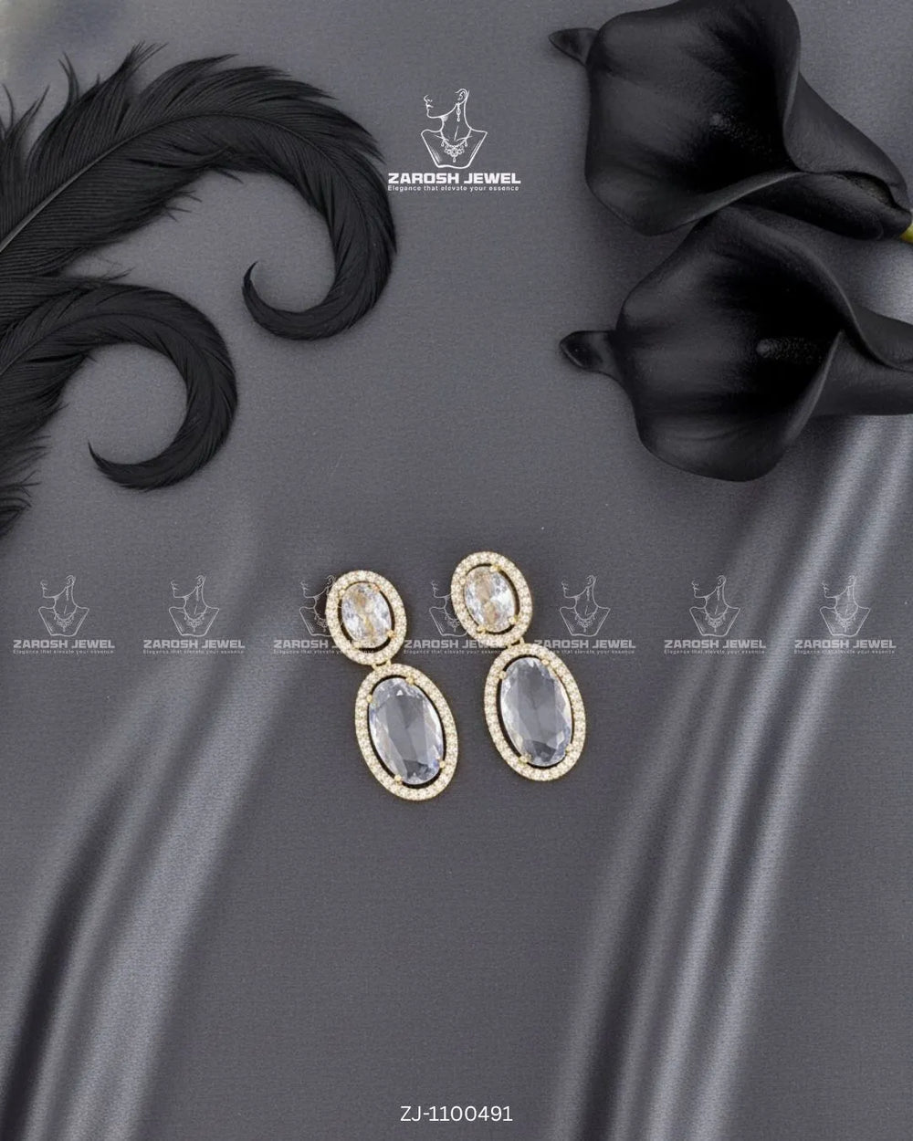 Zar Oval Drops | ZAROSH JEWEL