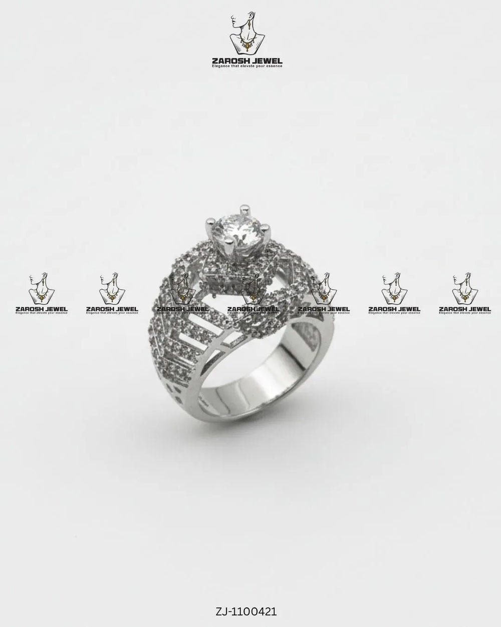 Mehraab Cascade Ring | ZAROSH JEWEL White