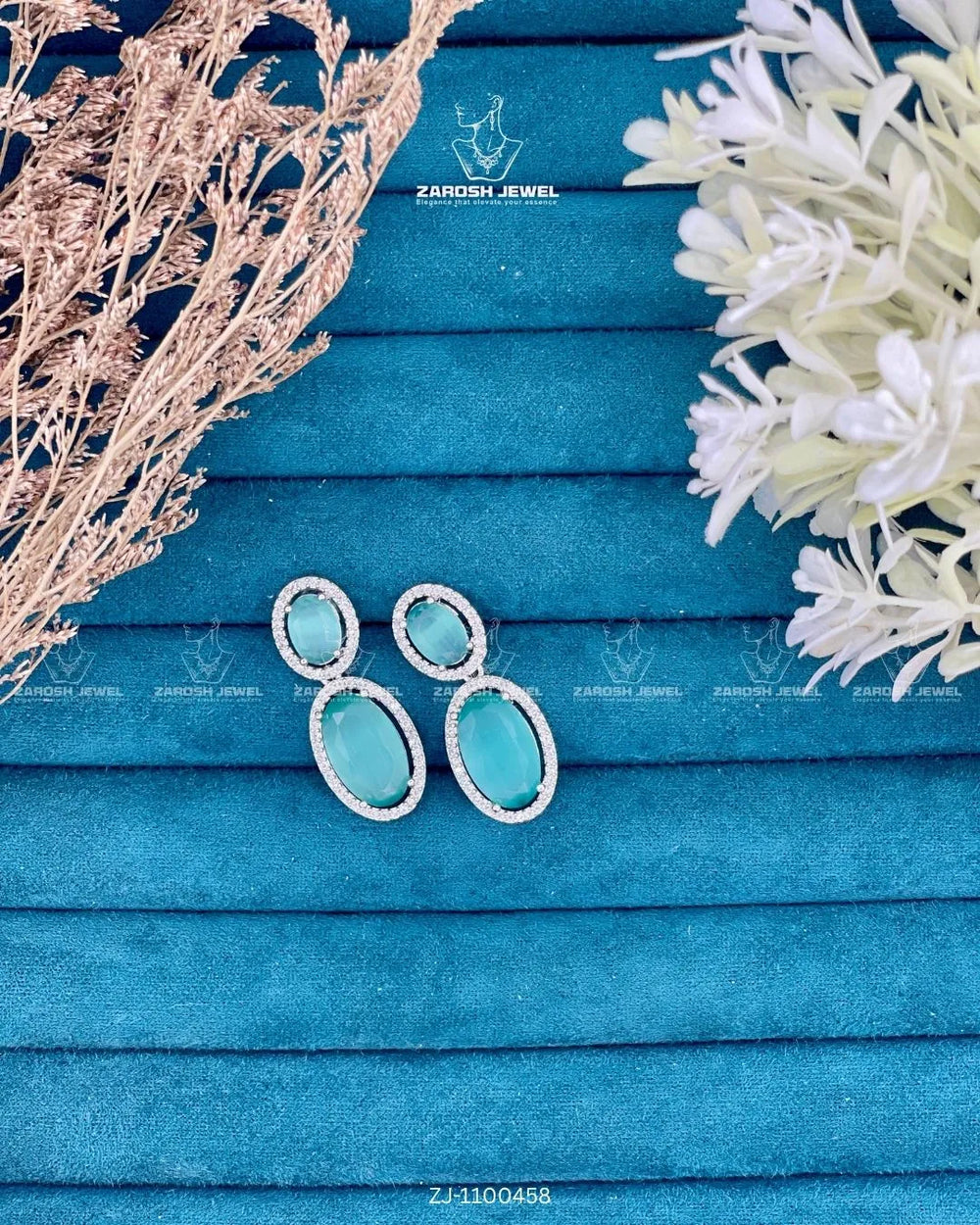 Aabshaar Drop Earrings | ZAROSH JEWEL Zinc