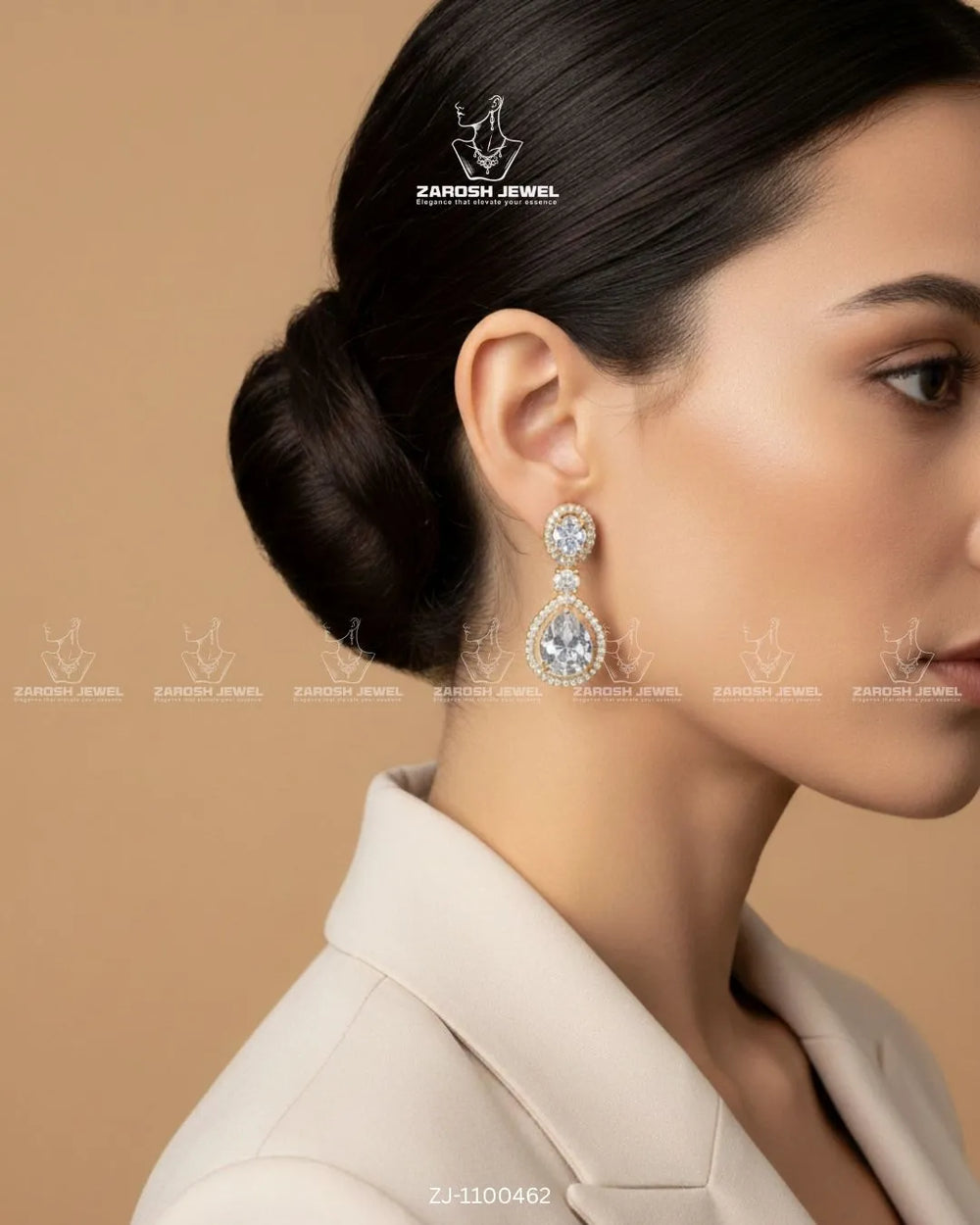 Anjum Teardrop Earrings | ZAROSH JEWEL