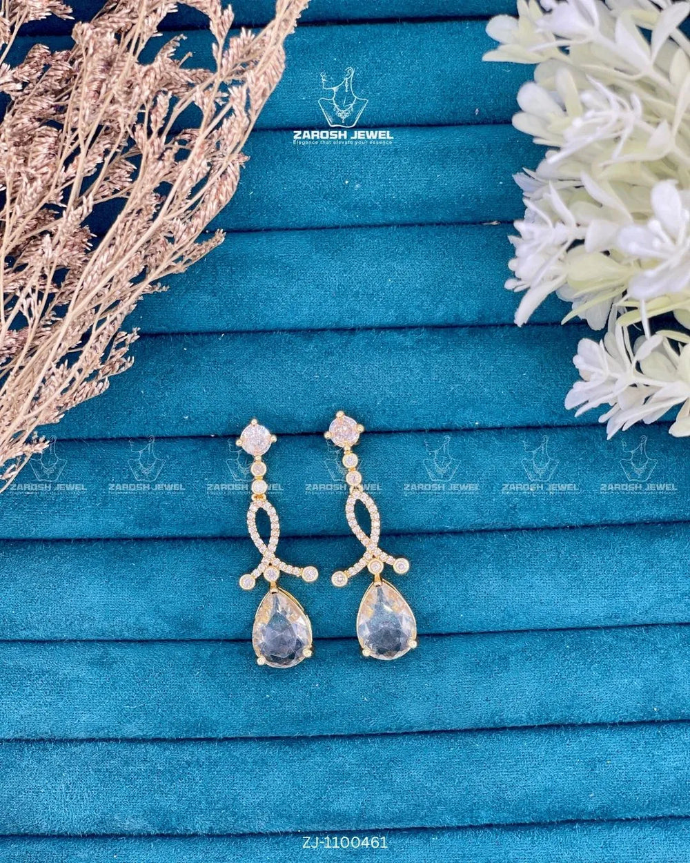 Lehrein Drop Earrings | ZAROSH JEWEL White