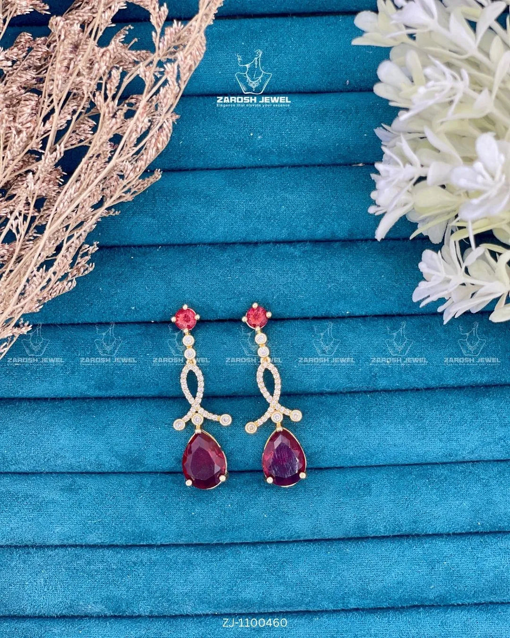 Lehrein Drop Earrings | ZAROSH JEWEL Red