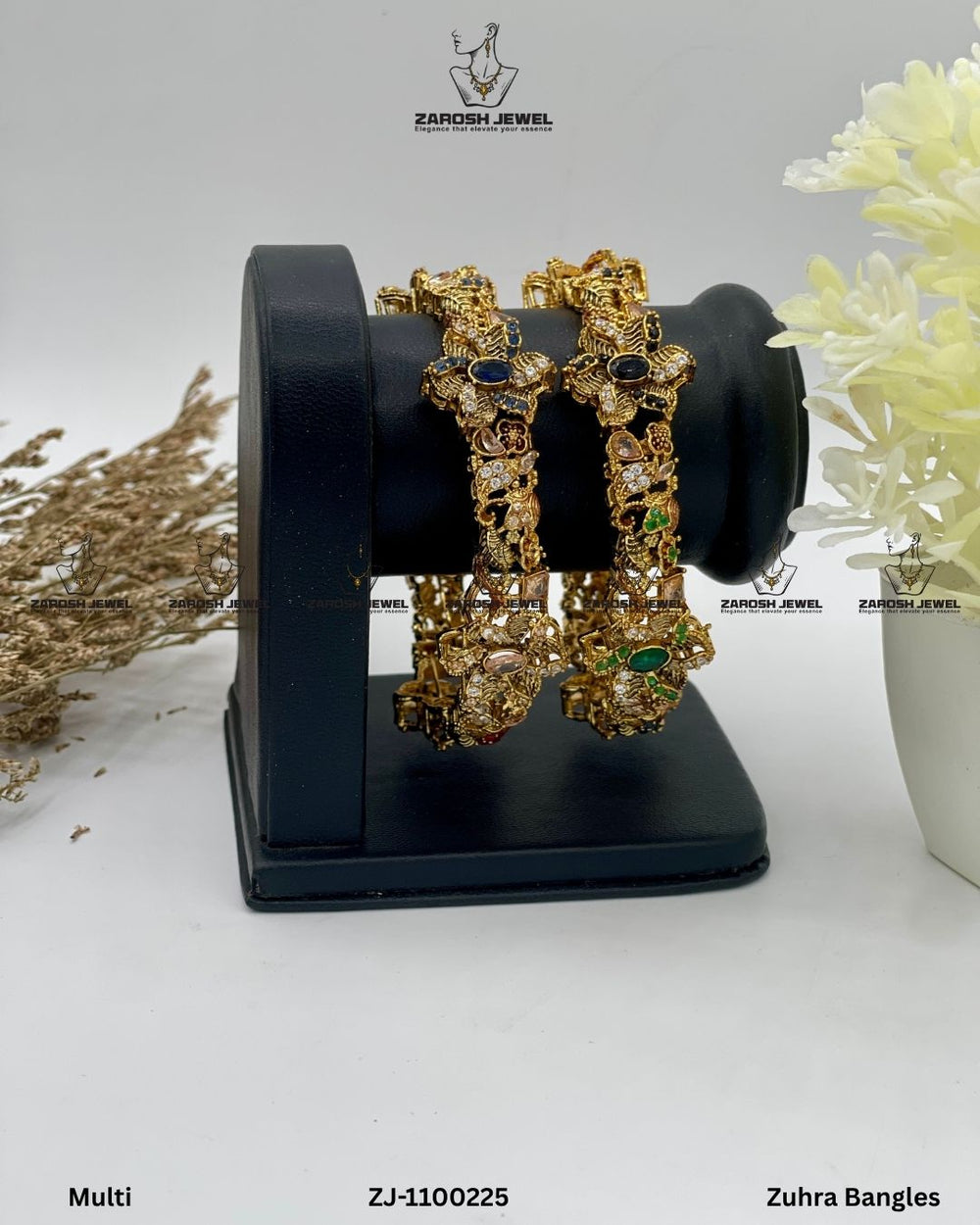 Zuhra Bangles Openable | ZAROSH JEWEL Multi